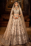 The Masai Landscape Aurum Aged Ekru Lehenga