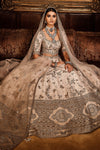 The Masai Landscape Aurum Aged Ekru Lehenga
