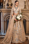 The Wild Ocean Ekru Lehenga