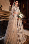 The Wild Ocean Ekru Lehenga