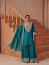 EMERALD ROGUE EMBROIDERED SHARARA SET