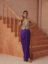 AMETHYST ATELIER EMBROIDERED DRAPED SET