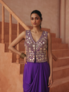 AMETHYST ATELIER EMBROIDERED DRAPED SET