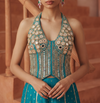EMERALD ROGUE EMBROIDERED SHARARA SET