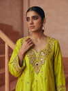 CELESTE LIME EMBROIDERED KURTA SET