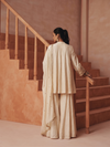 IVORY ELAN EMBROIDERED SHARARA SET