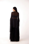 Black Mukaish Georgette Embroidered Sharara Set