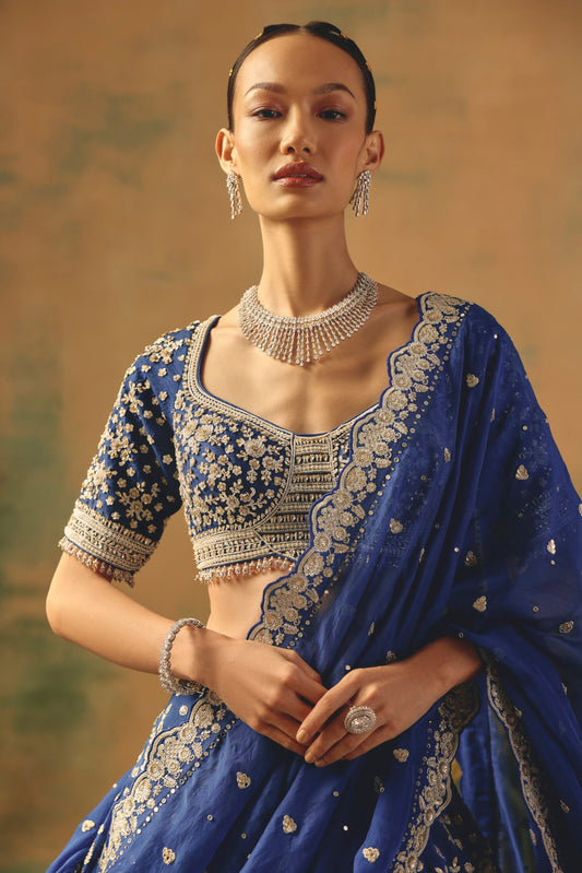 The Electric Peony Lehenga