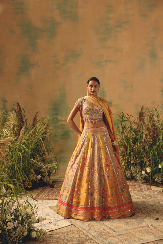The Ochre Reverie Lehenga