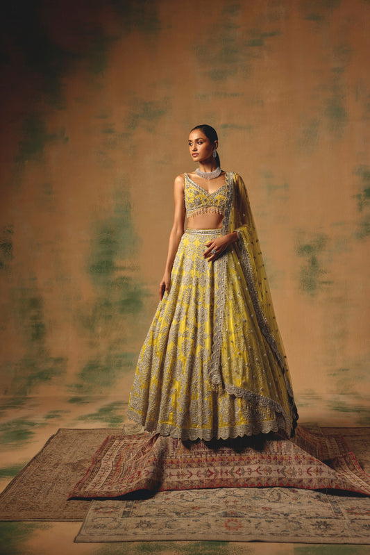 The Solstice Fern Lehenga