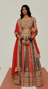 VERMILION ELAN EMBROIDERED LEHENGA SET