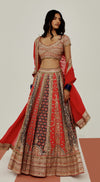 VERMILION ELAN EMBROIDERED LEHENGA SET