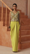 CITRINE ATELIER EMBROIDERED DRAPED SET