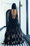 Black Sequins Net Embroidered Lehenga Set