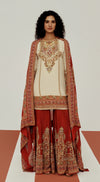 THE HERITAGE RUST SHARARA SET