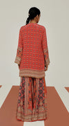 THE IMPERIAL SCARLET SHARARA SET