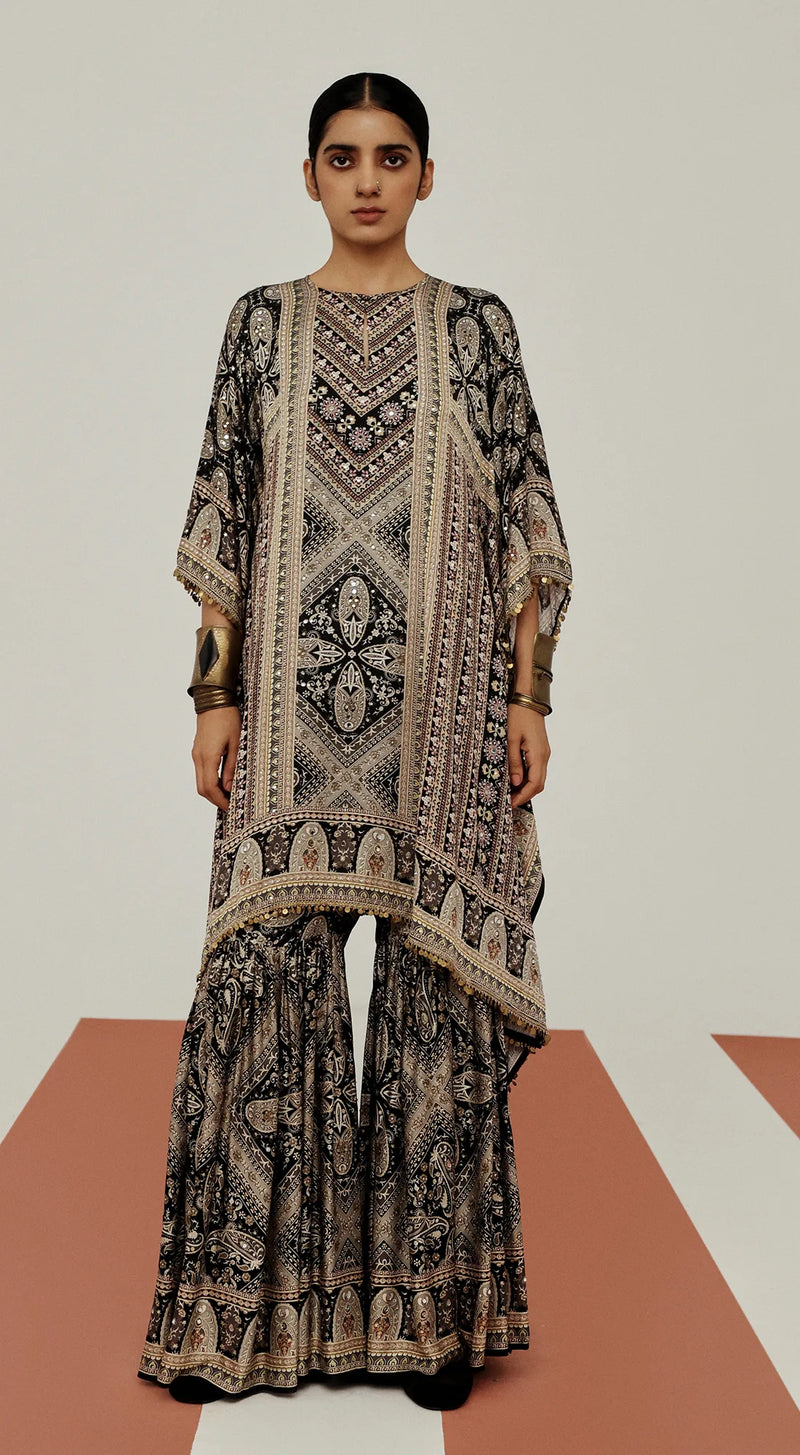 THE GILDED NOIR SHARARA SET