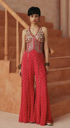 ROSE ROGUE EMBROIDERED SHARARA SET