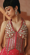 ROSE ROGUE EMBROIDERED SHARARA SET