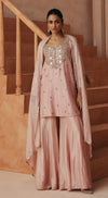 ELAN ROSE EMBROIDERED SHARARA SET