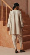CELESTE IVORY EMBROIDERED KURTA SET