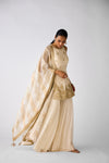 Ivory Embroidered Sharara Set