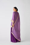 Purple Chinon Zari Work Sharara Set