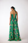 Green Chiffon Embroidered Corset Sharara