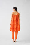 Orange Cotton Silk Co-ord Set