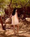 Ivory Drift Organza Stripe Dress