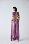 Purple Banarasi Sequins Jumpsuit