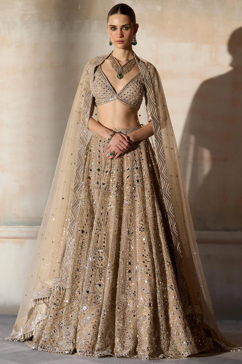 The New Sheeshbagh Matsya Ekru Lehenga