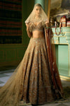 The Garden of Elves Apricot Lehenga