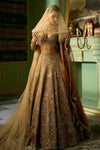 The Garden of Elves Apricot Lehenga