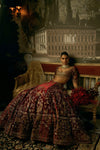 The Royal Savannah Oxblood Lehenga