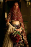 The Wild Savannah Bordeaux Lehenga