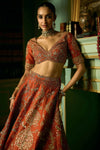 The Tangerine Tree of Eternity Lehenga