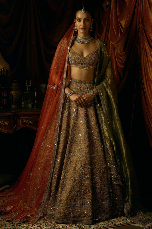 The Vintage Golden Jadao Lehenga