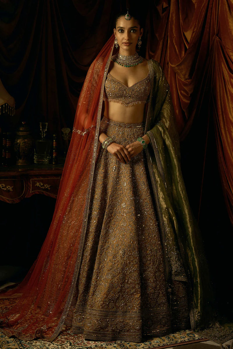 The Vintage Golden Jadao Lehenga
