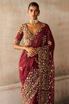 The Vintage Nizami Scarlet Saree