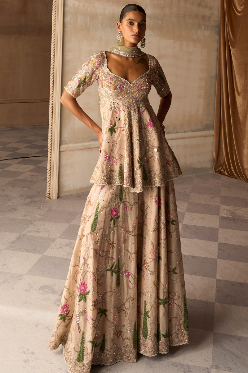 The Amanbagh Aged Apricot Sharara