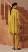 OCHRE LUMIERE EMBROIDERED PEPLUM SET