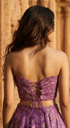 Purple Banarasi Embroidered Lehenga Set