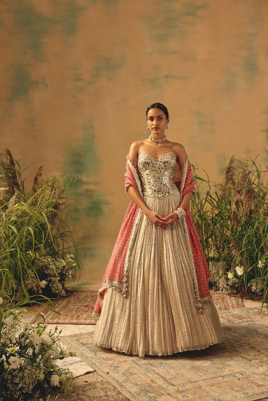 The Ivory & Ember Corset Lehenga