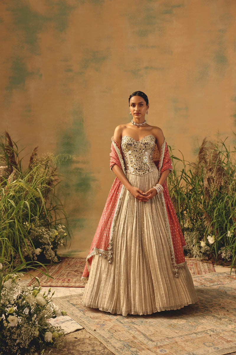 The Ivory & Ember Corset Lehenga