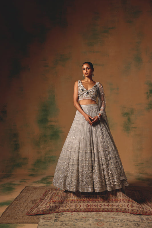 The Silvered Dove Lehenga