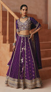 AMETHYST ECLAT EMBROIDERED LEHENGA SET