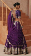 AMETHYST ECLAT EMBROIDERED LEHENGA SET