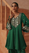 EMERALD NOOR MIRROR WORK KURTA SET